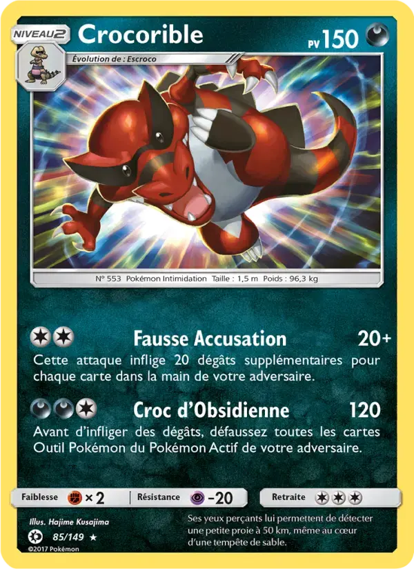 Carte Pokémon Crocorible #85 — Soleil et Lune
