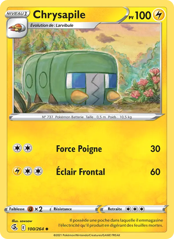 Carte Pokémon Chrysapile #100 — Poing de Fusion