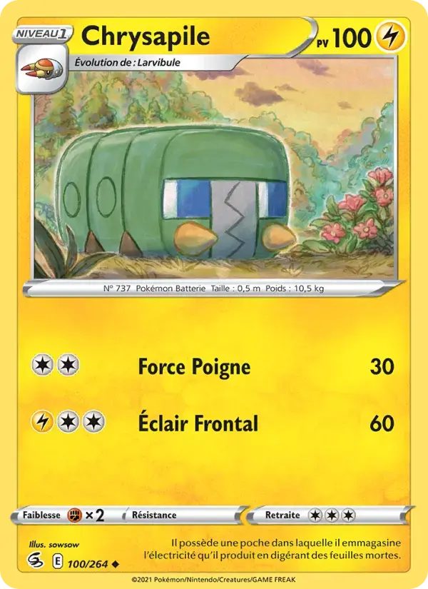 Carte Pokémon Chrysapile #100 — Poing de Fusion