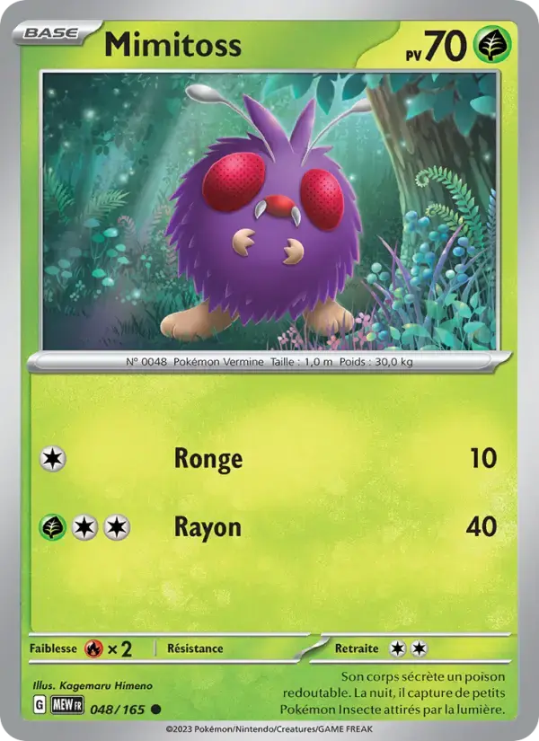 Carte Pokémon Mimitoss #048 — Pokémon 151