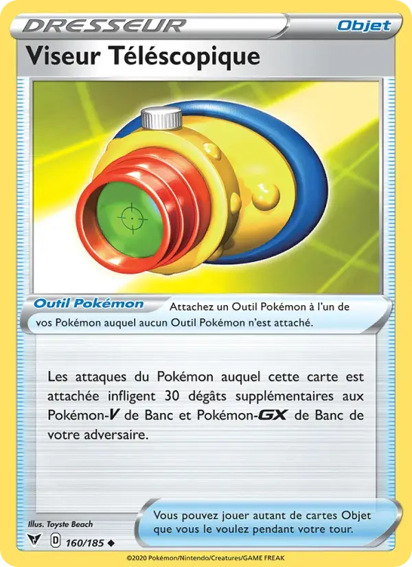 Carte Pokémon Viseur Téléscopique #160 — Voltage Éclatant
