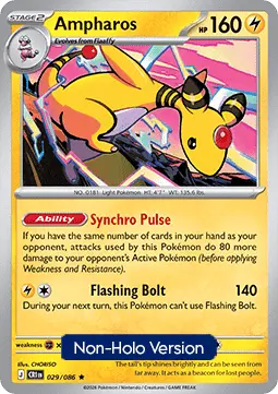 Ampharos #029 Non Holo — Chaos Rising