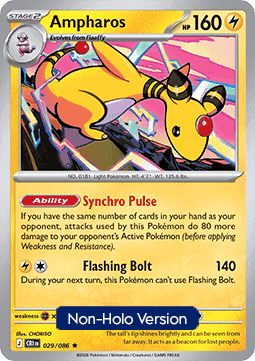 Ampharos #029 Non Holo — Chaos Rising