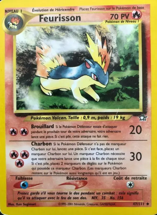 Carte Pokémon Feurisson #47 — Neo Genesis
