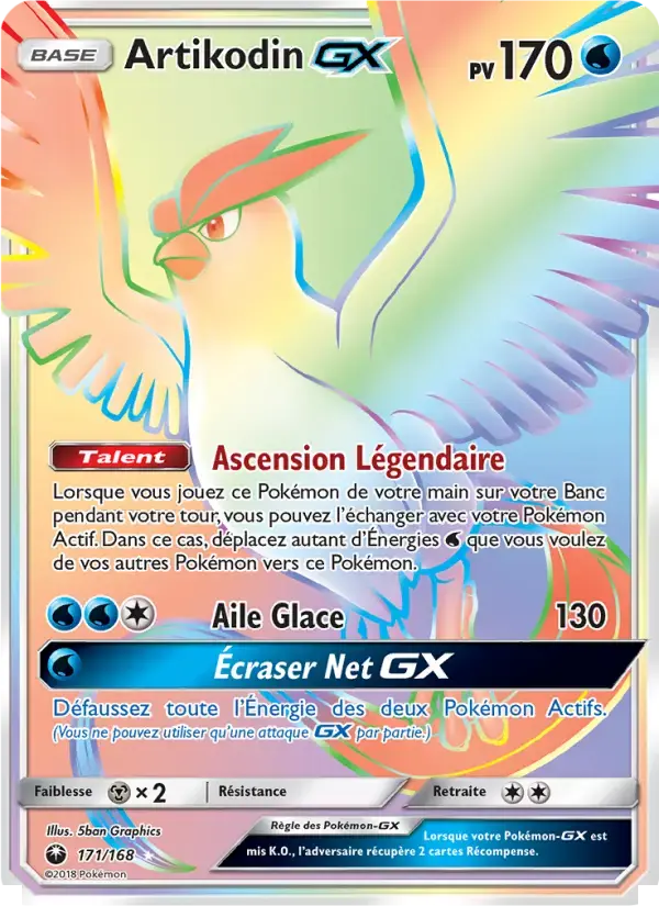 Carte Pokémon Artikodin GX #171 — Tempête Céleste
