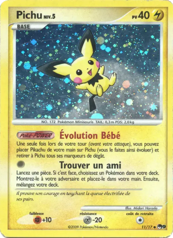 Carte Pokémon Pichu #11 — POP 9