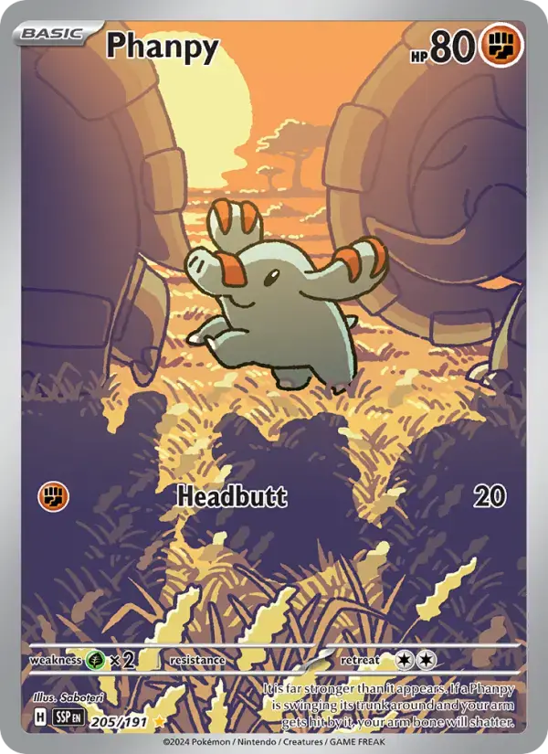 Phanpy #205 — Surging Sparks