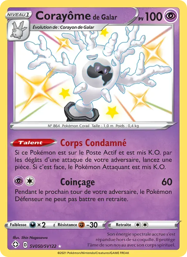 Carte Pokémon Corayôme de Galar #SV050 — Destinées Radieuses