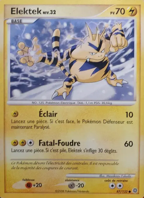 Carte Pokémon Elektek #87 — Merveilles Secrètes