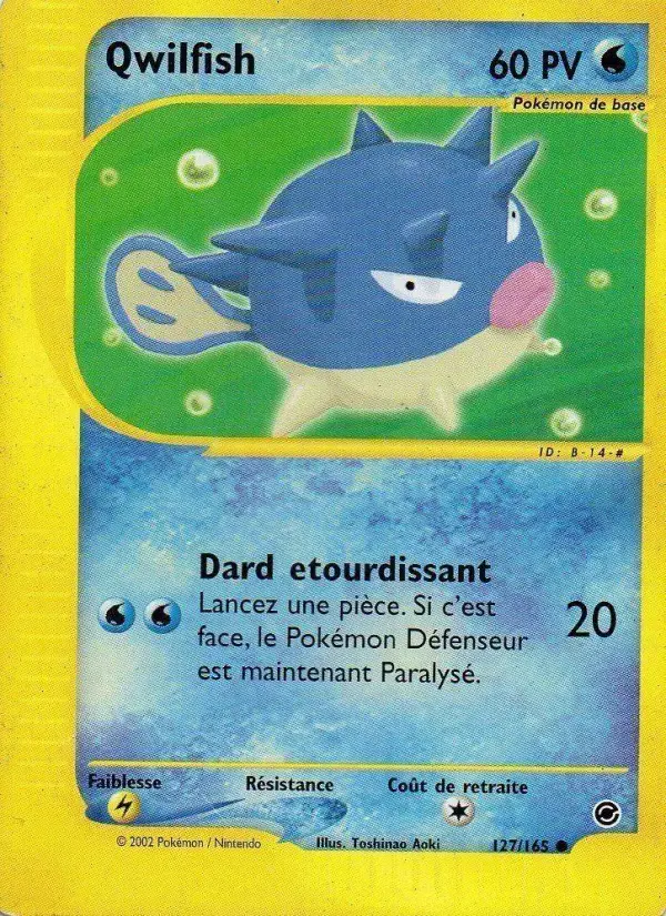 Carte Pokémon Qwilfish #127 — Expédition