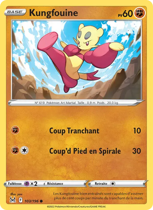 Carte Pokémon Kungfouine #103 — Origine Perdue