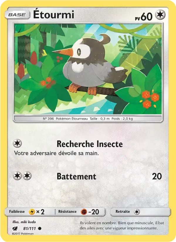Carte Pokémon Étourmi #81 — Invasion Carmin