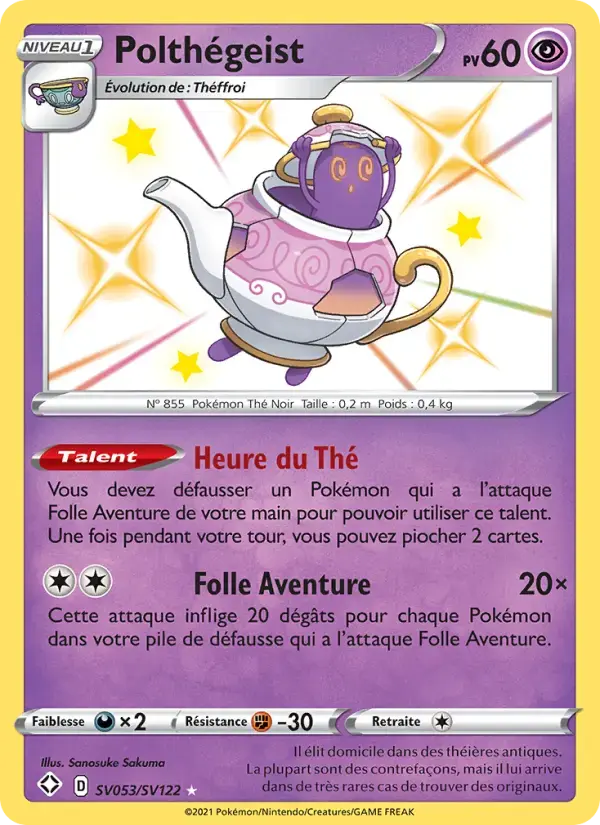 Carte Pokémon Polthégeist #SV053 — Destinées Radieuses