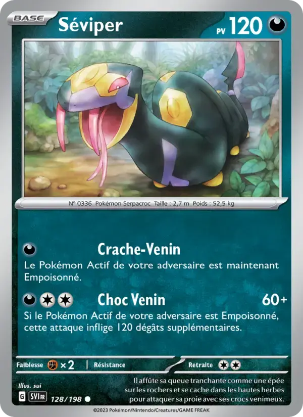 Carte Pokémon Séviper #128 — Écarlate et Violet