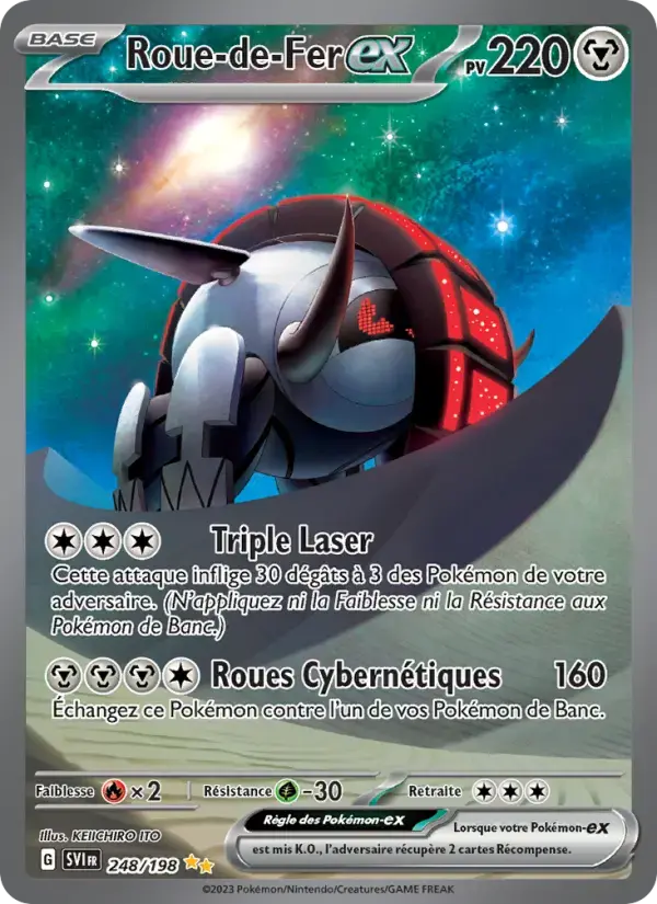 Carte Pokémon Roue-de-Fer-ex #248 — Écarlate et Violet