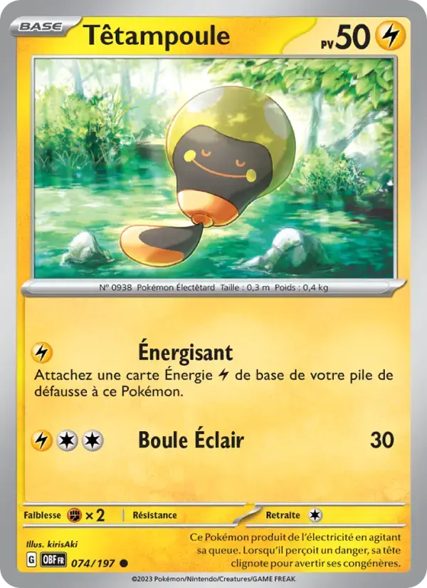Carte Pokémon Têtampoule #074 — Flammes Obsidiennes