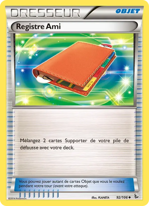Carte Pokémon Registre Ami #92 — Étincelles