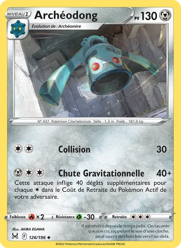 Carte Pokémon Archéodong #126 — Origine Perdue