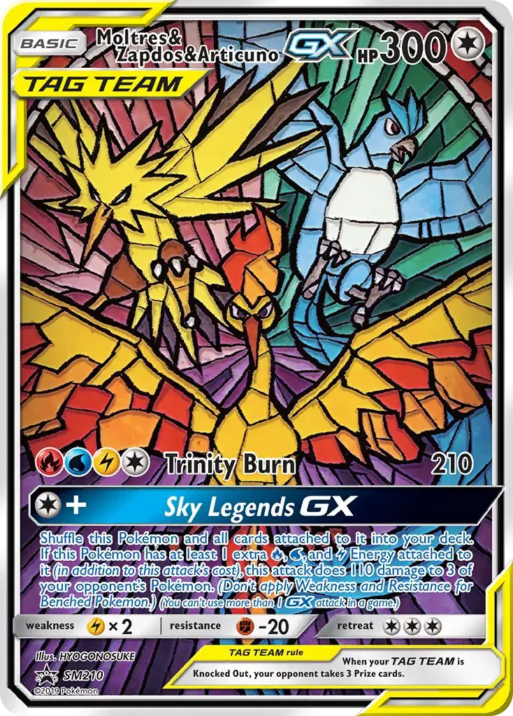 Moltres & Zapdos & Articuno GX #SM210 — Sun & Moon Promos