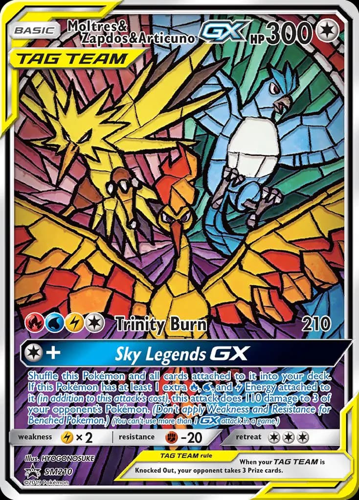 Carte Pokémon Sulfura, Électhor et Artikodin GX #SM210 — Promos Soleil et Lune