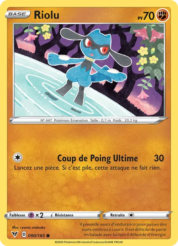Carte Pokémon Riolu #90 — Voltage Éclatant