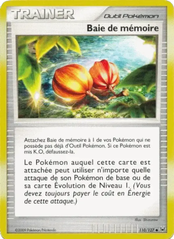 Carte Pokémon Baie de mémoire #110 — Platine