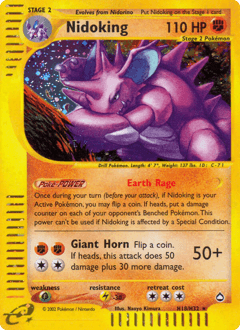 Nidoking #H18 — Aquapolis