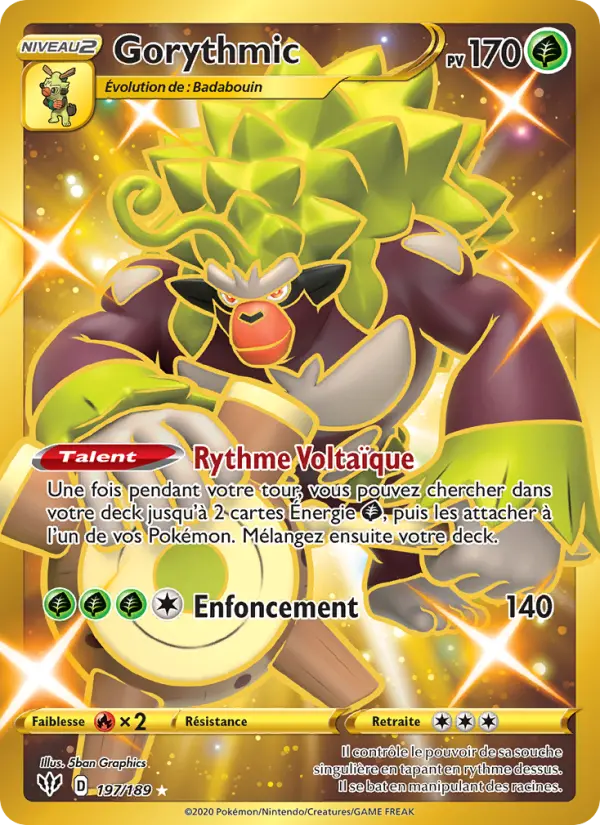 Carte Pokémon Gorythmic #197 — Ténèbres Embrasées