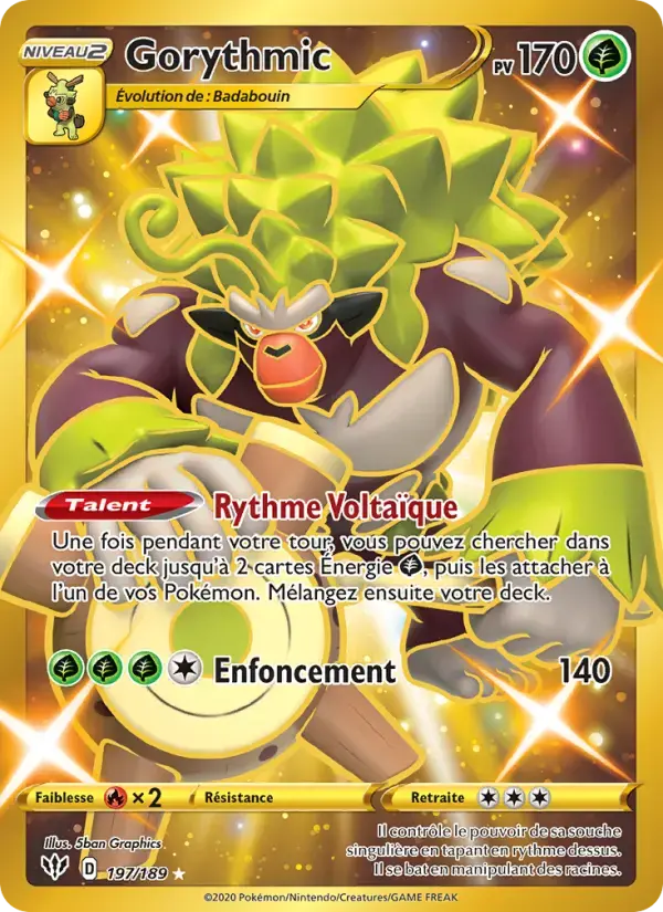Carte Pokémon Gorythmic #197 — Ténèbres Embrasées