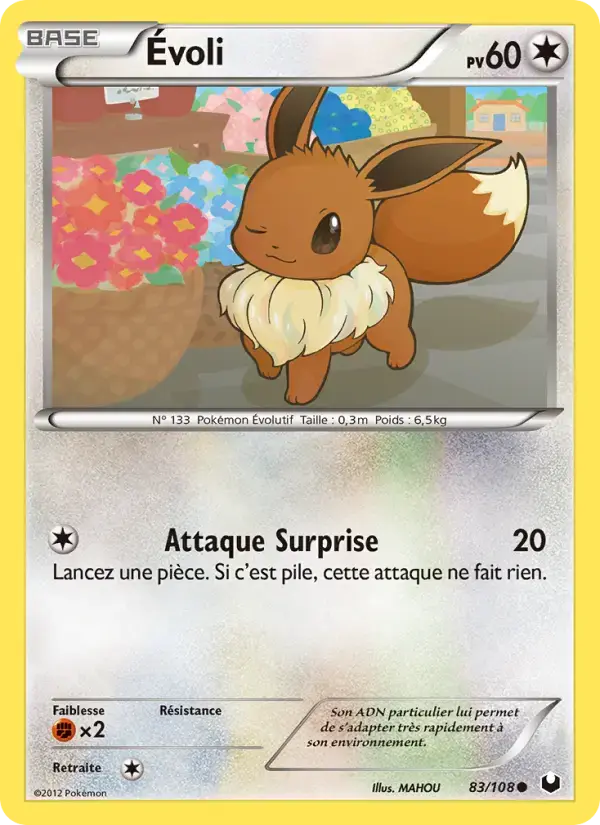 Carte Pokémon Évoli #83 — Explorateurs Obscurs