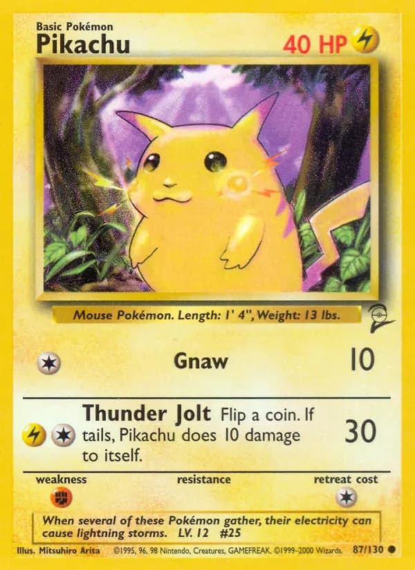 Pikachu #87 — Base Set 2