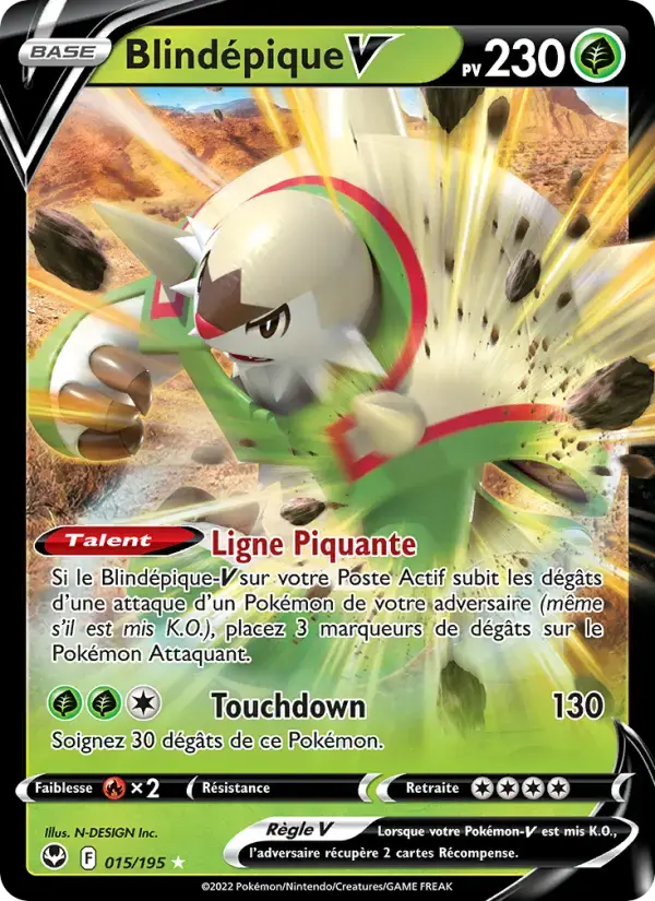 Carte Pokémon Blindépique V #015 — Tempête Argentée