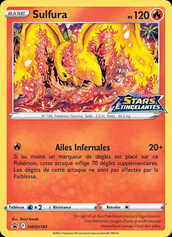Carte Pokémon Sulfura #SWSH185 — Promos Épée et Bouclier
