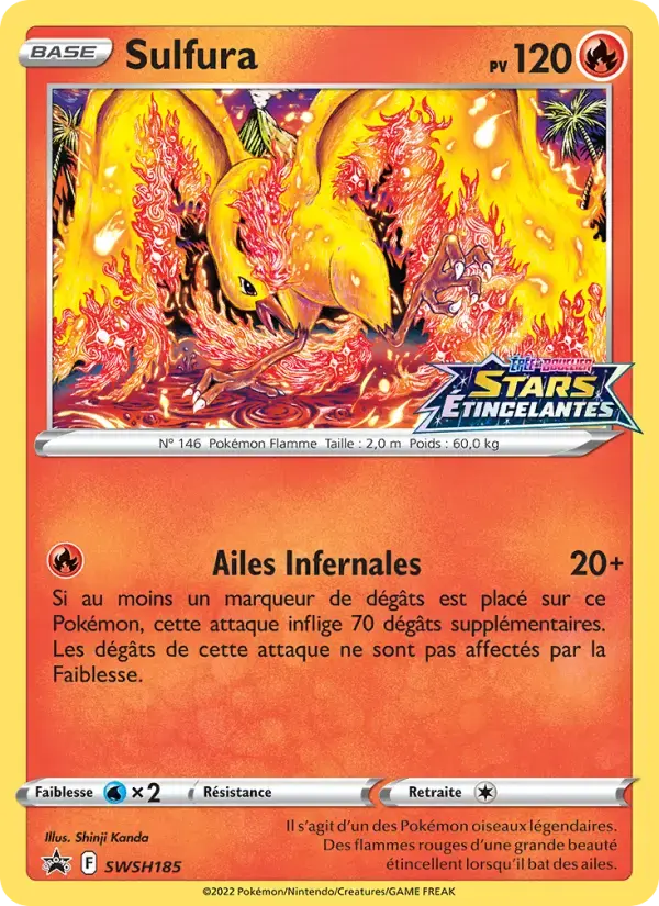 Carte Pokémon Sulfura #SWSH185 — Promos Épée et Bouclier