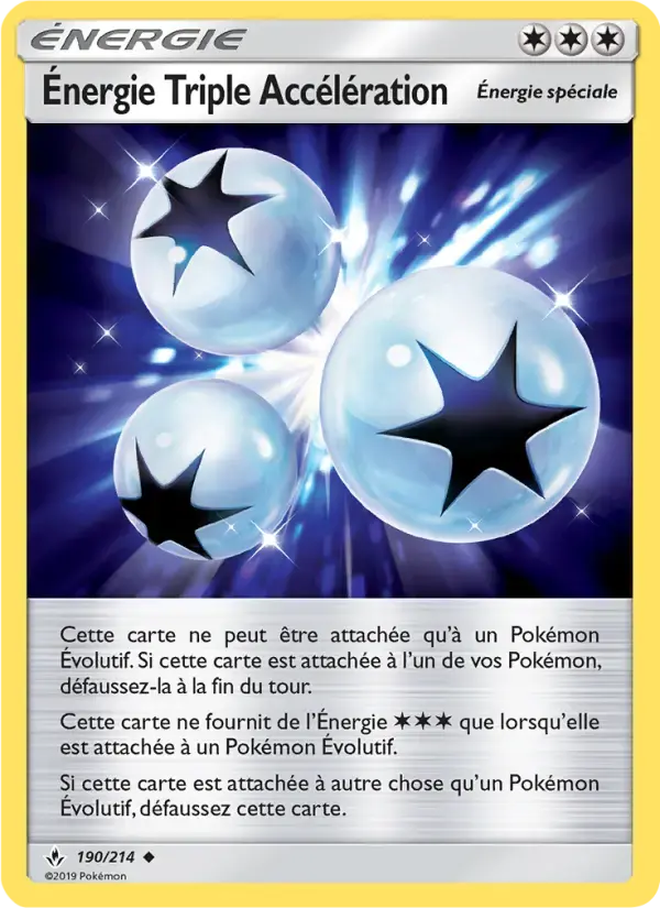 Carte Pokémon Énergie Triple Accélération #190 — Alliance Infaillible