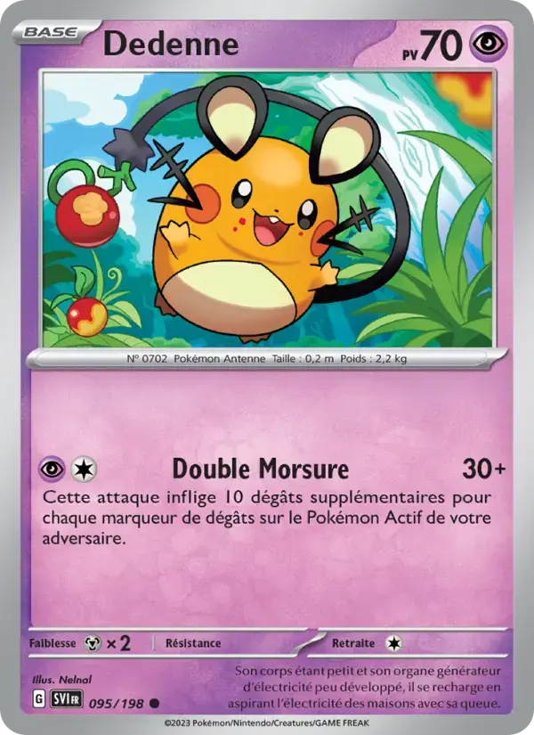 Carte Pokémon Dedenne #095 — Écarlate et Violet