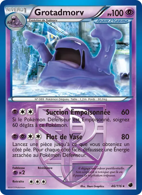 Carte Pokémon Grotadmorv #46 — Glaciation Plasma