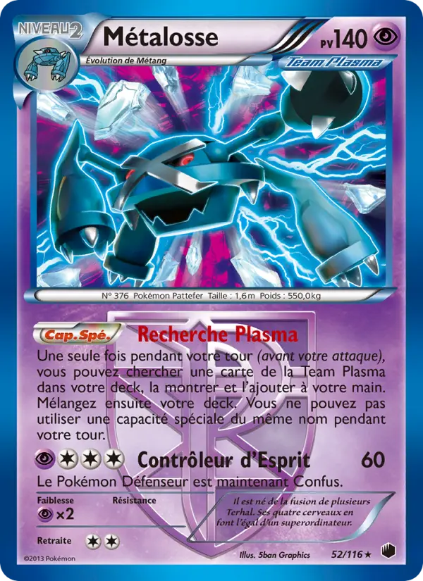 Carte Pokémon Métalosse #52 — Glaciation Plasma
