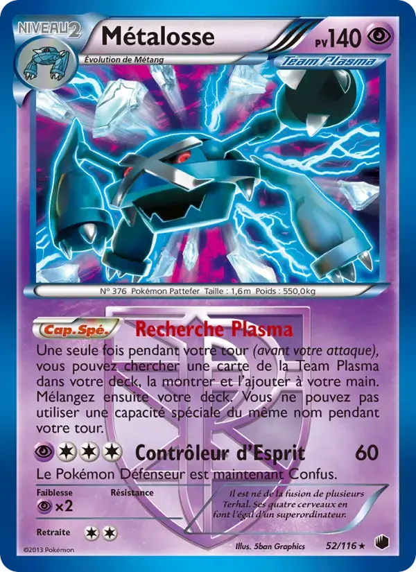 Carte Pokémon Métalosse #52 — Glaciation Plasma