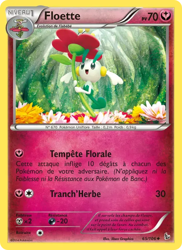 Carte Pokémon Floette #65 — Étincelles