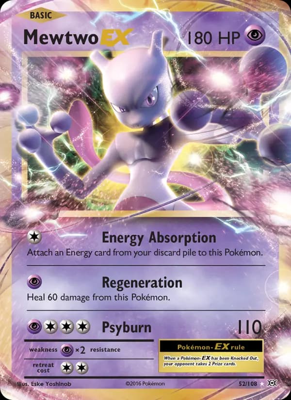 Mewtwo EX #52 — Evolutions