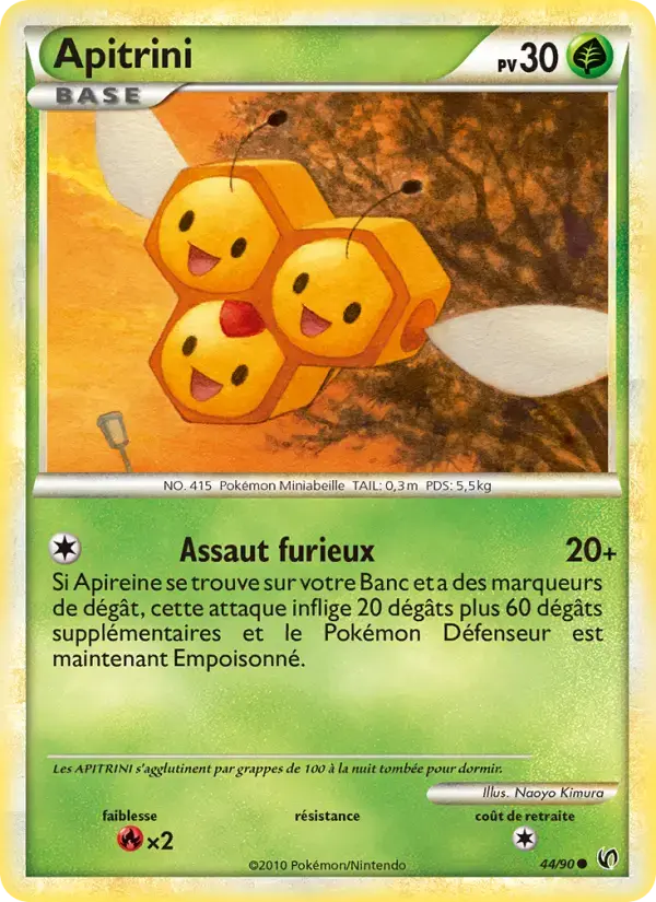 Carte Pokémon Apitrini #44 — Indomptable