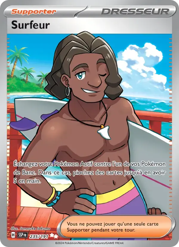 Carte Pokémon Surfeur #235 — Étincelles Déferlantes