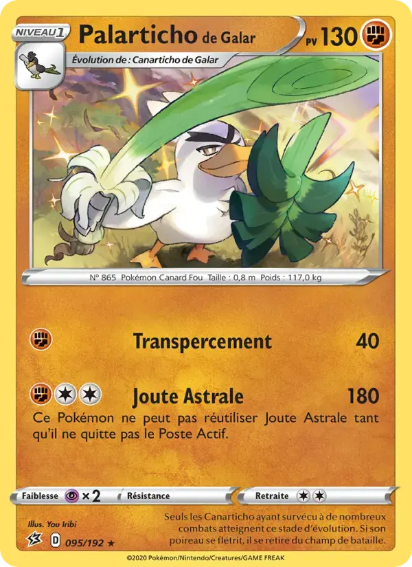 Carte Pokémon Palarticho de Galar #95 — Clash des Rebelles