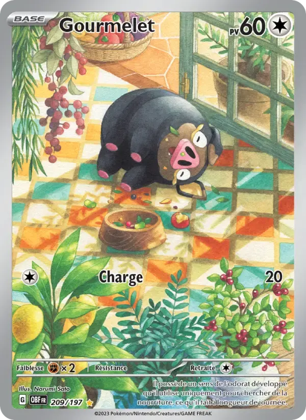 Carte Pokémon Gourmelet #209 — Flammes Obsidiennes