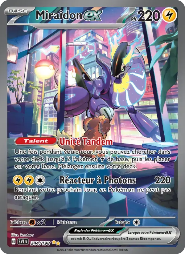 Carte Pokémon Miraidon-ex #244 — Écarlate et Violet