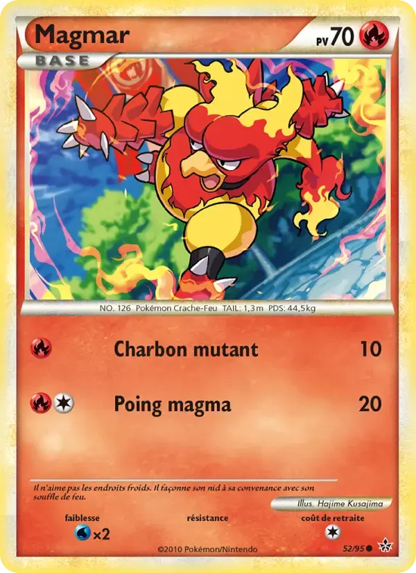 Carte Pokémon Magmar #52 — Déchaînement