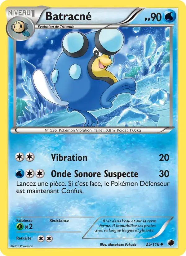Carte Pokémon Batracné #25 — Glaciation Plasma