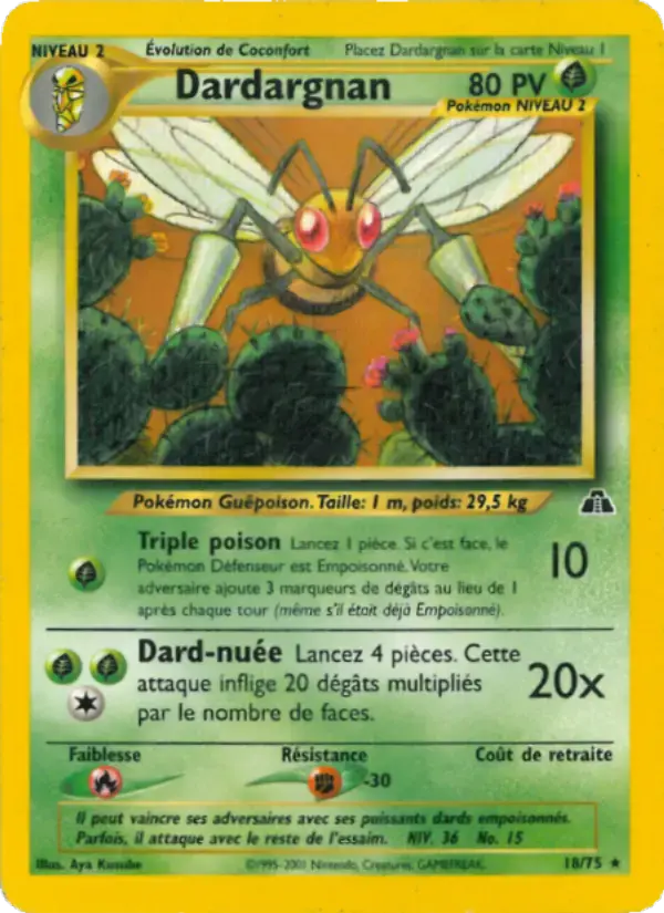 Carte Pokémon Dardargnan #18 — Neo Discovery
