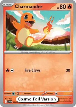 Charmander #020 Cosmos Holo — Ascended Heroes